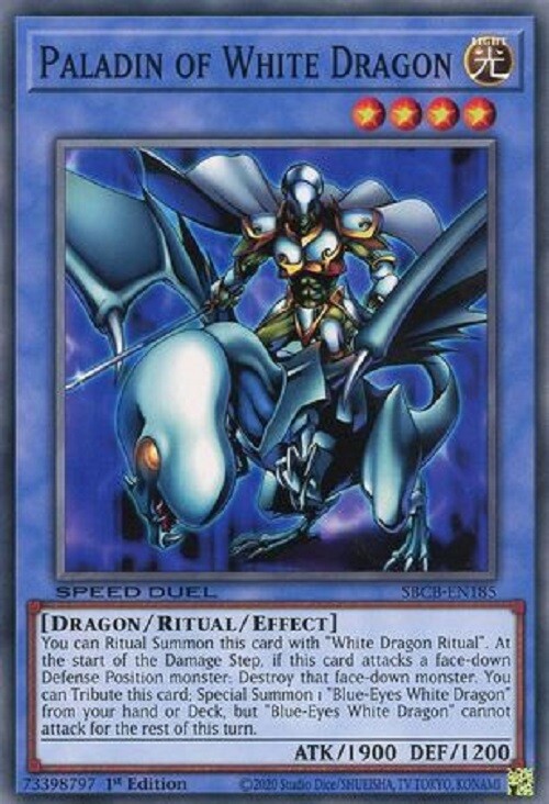 YuGiOh Kaiba Evolution Common Paladin of White Dragon SKE-024 YuGiOh Kaiba Evolution Common Paladin of White Dragon SKE-024