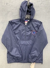 CHAMPION Windbreaker Mens Small Authentic Athletic Apparel Depaul 1/2 Zip Jacket