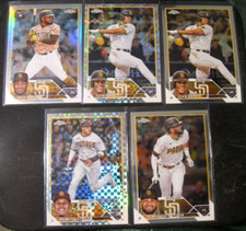 SAN DIEGO PADRES 5-CARD LOT 2023 Topps Chrome X-FRACTOR/REFR./BASE Soto/Tatis...