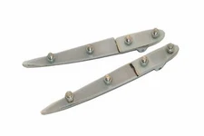 Bonnet Hood Hinges Set + Washers Chrome Plated Pair For Morris Oxford 2 Units