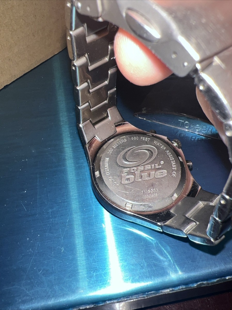 Men's Fossil Blue Speedway Silver Tone Quartz Watch