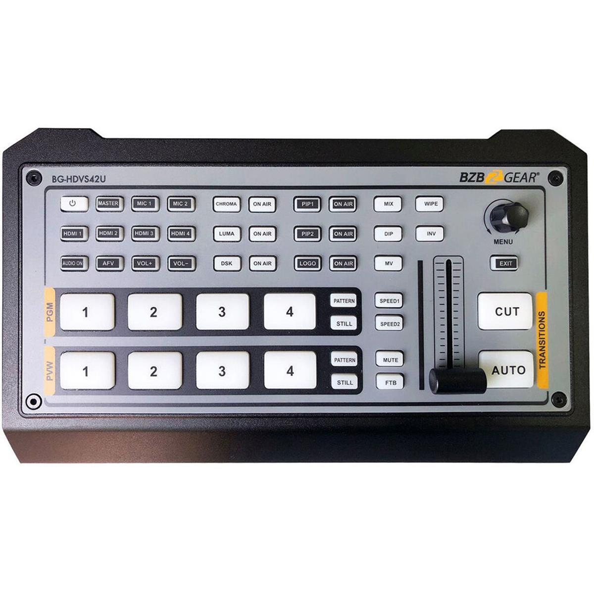 BZB GEAR BG-HDVS42U 4-Канальный HDMI Мини-коммутатор потокового видео в реальном времени / аудиомикшер