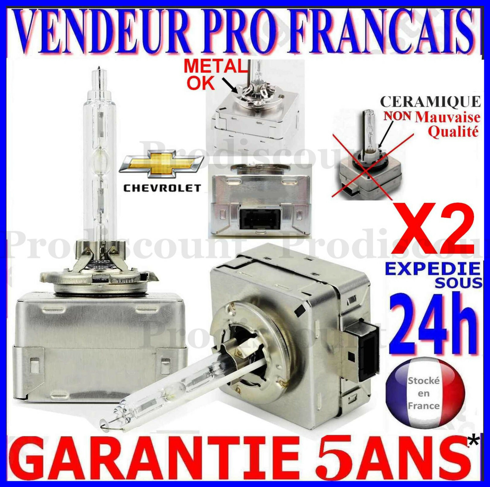 Ampoules D3S Xénon 35W : roulez en toute sécurité sous la pluie et la nuit en Chevrolet
