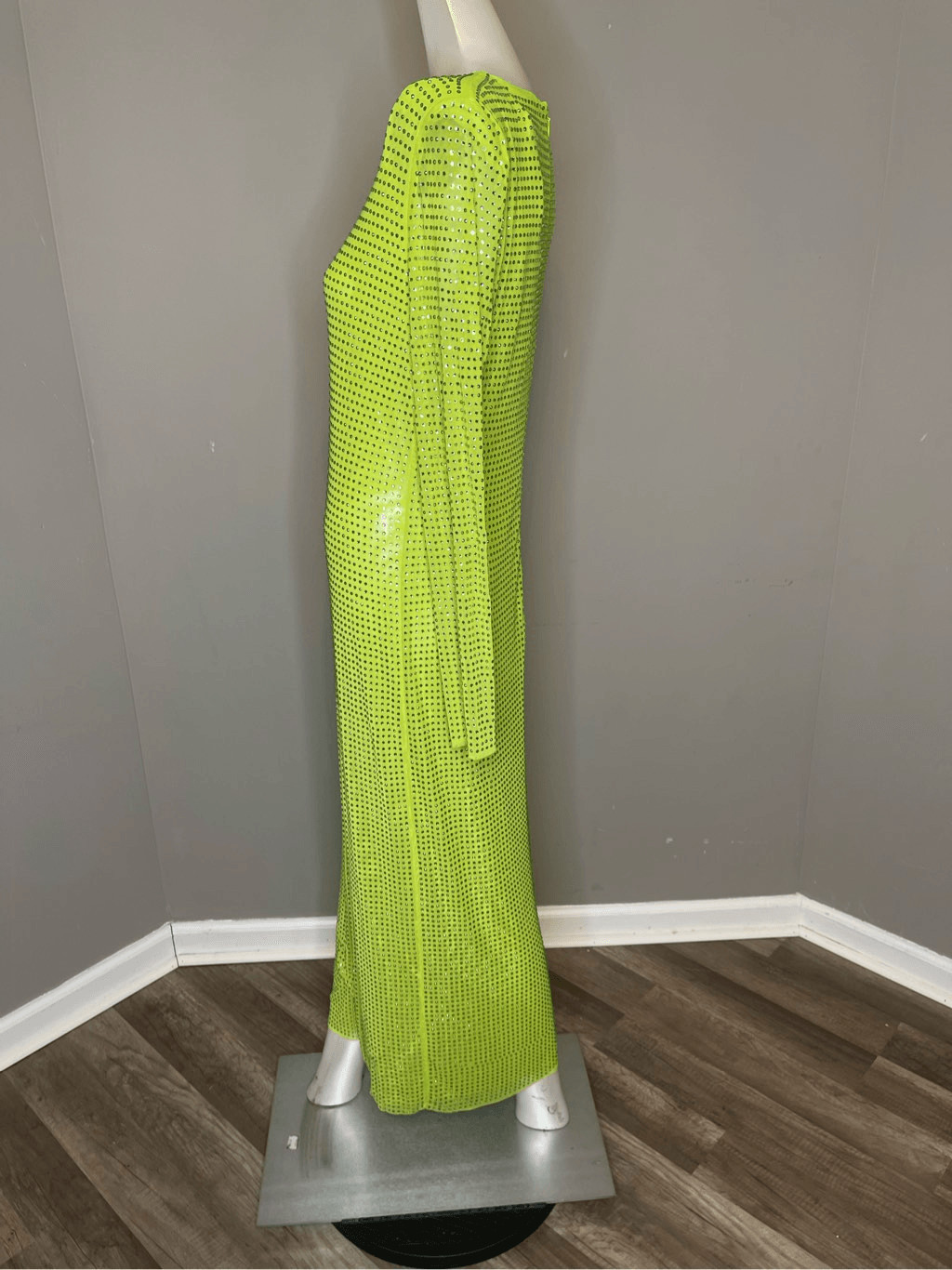 SELF-PORTRAIT Crystal-embellished jersey midi dress image 5