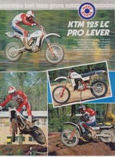 advertising TEST MOTO KTM 125 LC PRO LEVER -1982-MOTOCROSS EPOCA VINTAGE MX