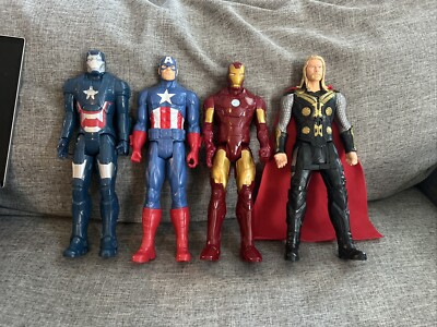 Marvel Superhero Lot 4 12  Action Figures Iron Patriot Capt America IronMan Thor