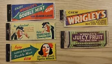 Lot Wrigley's Double Mint Chewing Gum Matchbook Covers Juicy Fruit Doublemint