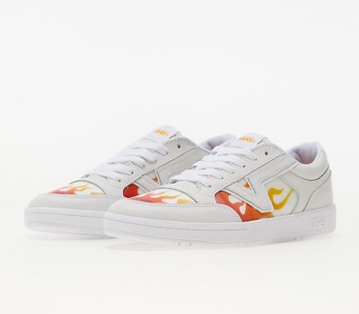 VANS Men s Size 10 Lowland Cc True White Flame Sneakers Skate Shoes VN0A4TZY4H4