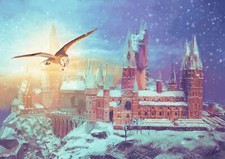 Landscape architecture castle trees art birds owl winter Custom Gaming Mat Desk
