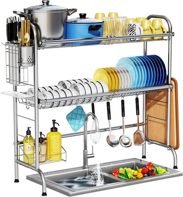 Escurridor De Platos Trastes Cubiertos Para Fregadero Acero Inoxidable Cocina