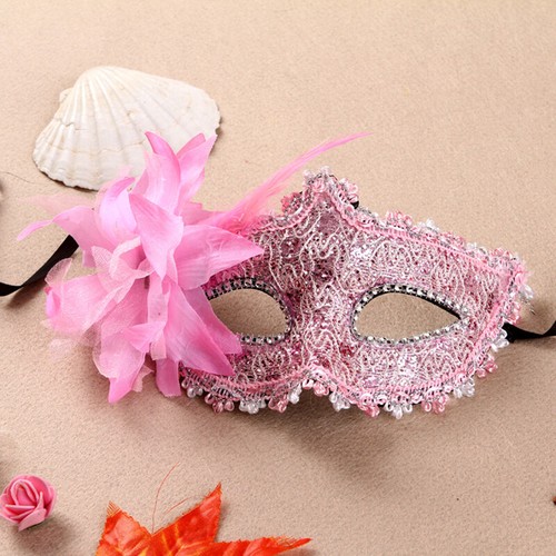 Glitter Masquerade Feather Venetian Mask Fancy Dress Party Theme Ball Eye MaskP - Picture 8 of 24