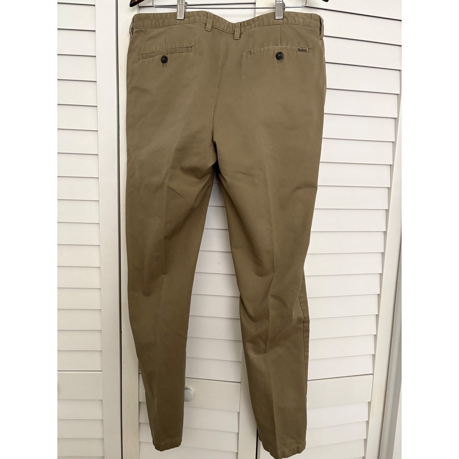 Michael Kors Khaki Pants Straight Leg Chinos Casual Trousers Size 36 thumbnail 3
