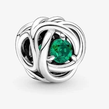 New Pandora Birthstone Eternity Birthday May Charm Bead