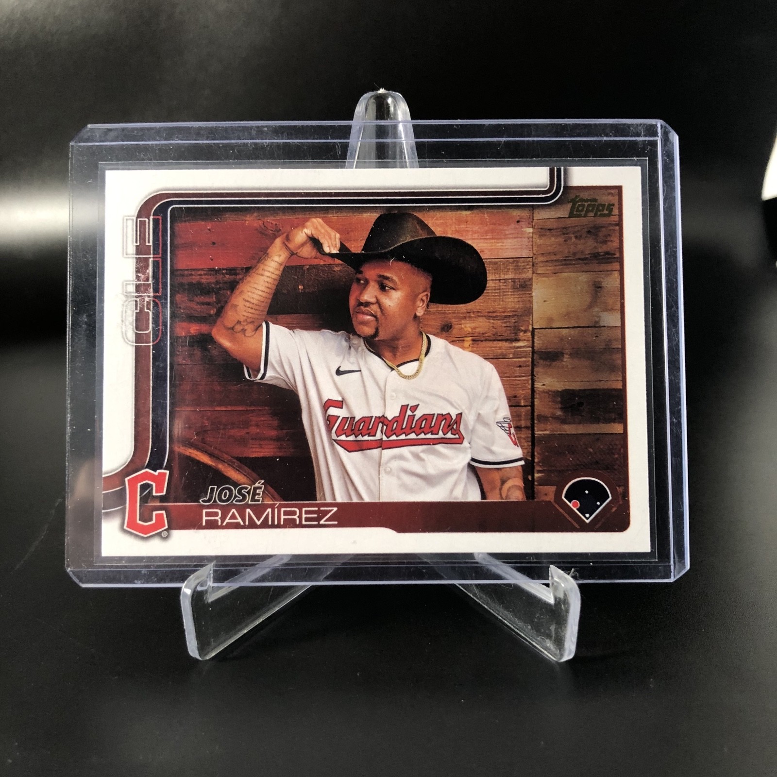 2025 Topps Series 1 Jose Ramirez Golden Mirror Image Variation #77 SSP