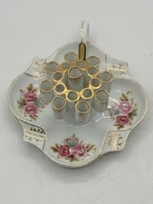 Saji Porcelain 17 Slot Cigarette Holder And Ashtray Combination Vintage Japan