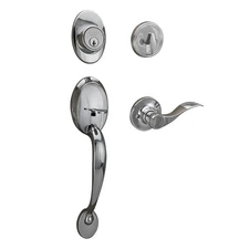 Design House Coventry Entry Door Handleset Polished Chrome With Deadbolt Lock