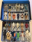Vintage 1977 Kenner Star Wars Figure Lot Collection w/ Original Carrying Case