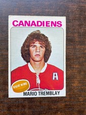 1975-76 O-Pee-Chee set break #223 Mario Tremblay RC UER - Montreal Canadiens EX