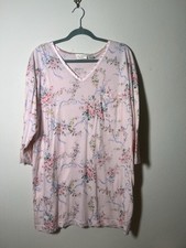 Women  s Victoria  s Secret Pink Floral Night Sleep Shirt Pullover, Med/Log