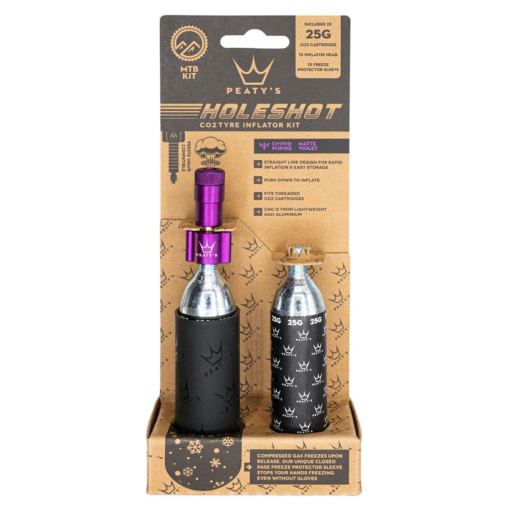Peatys Holeshot CO2 Inflator Kit for MTB Bikes Compact Aluminum Design - 7290₽