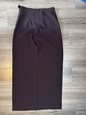 MAXMARA Black Straight Leg Trouser Pants Made In Italy Triacetate Poly Blend AU8