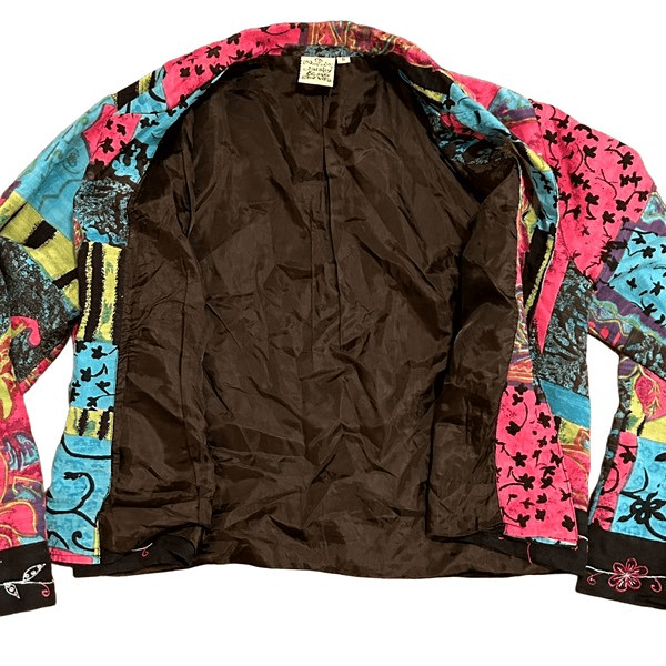 Parsley & Sage Beaded Jacket Patchwork Cropped Bu… - image 9