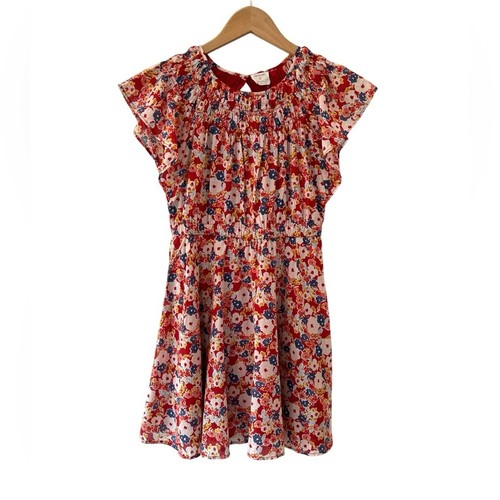 Robe Fille Crewcuts - Imprimé Floral Violet/rose - Taille 4 - Coton - Sans Manches - Neuf Sans étiquettes