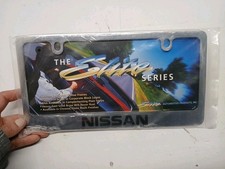 Nissan Cast Chrome Brass Metal License Plate Frame