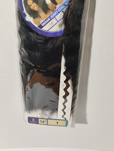 Harlem 125 Indian Jerry Curl 14" Hair Extension - Color-1 / Black - Picture 3 of 6
