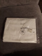 Vintage JC Penney White Plain Hem Percale Twin Flat Sheet New Made In USA