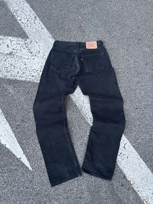 Levi s 501 High Waist Boyfriend Jeans Vintage 90 s Made in USA Schwarz
