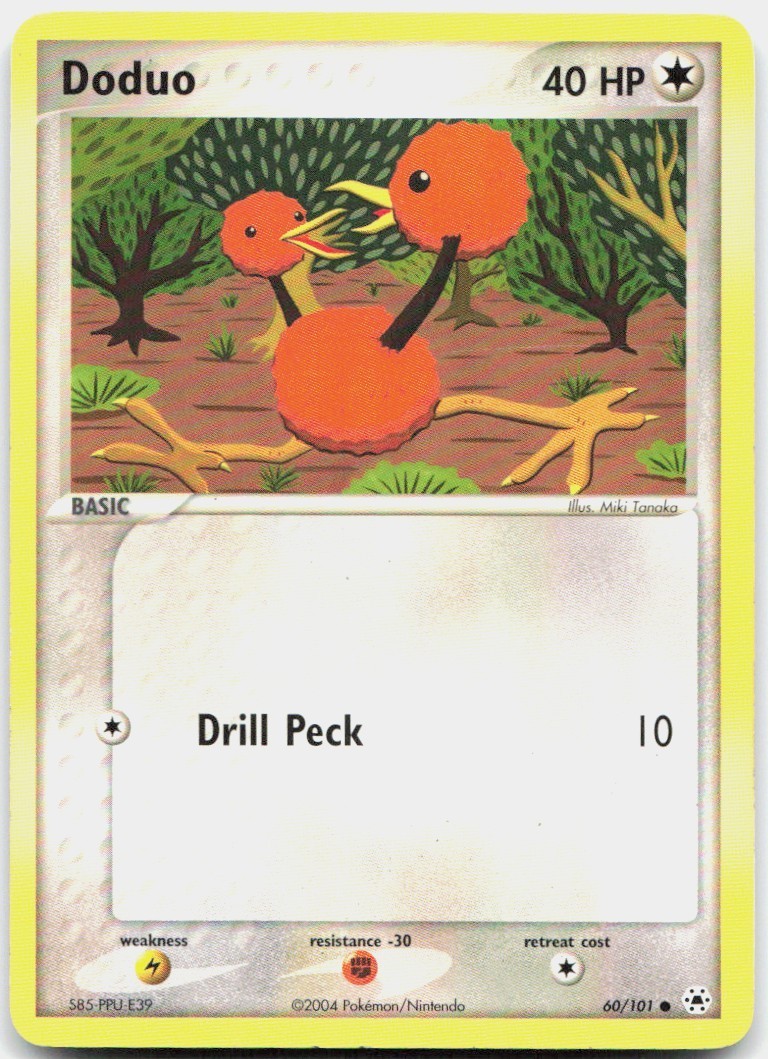 Pokemon Doduo Common EX Hidden Legends 60/101 LP Trading Card TCG
