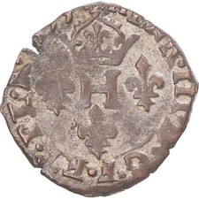 [#345604] Moneta, Francia, Henri III, Liard &#224; la Croix du Saint-Esprit, 1593, Be