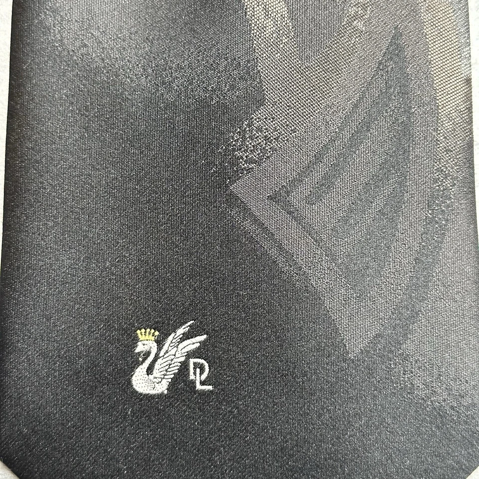 VTG Don Lopez Beverly Hills Neck Tie Black Polyester Silk Blend Abstract Print - Image 4 of 4