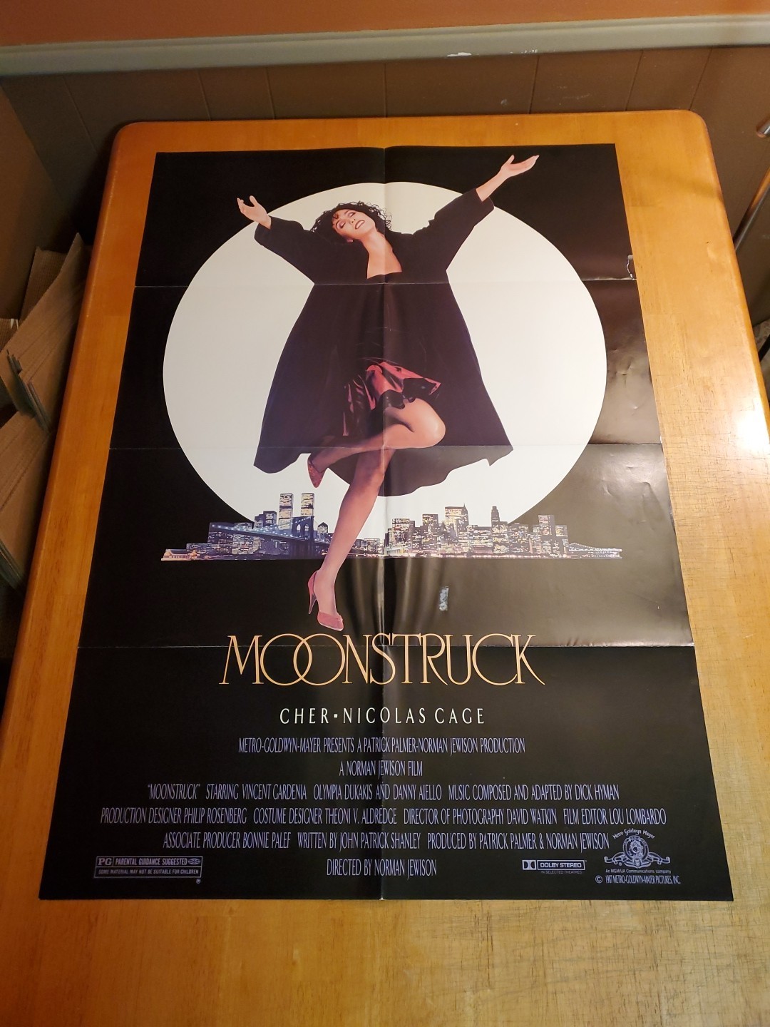 Moonstruck Original Movie Poster 27x40 Folded Theater One Sheet 1987 CHER