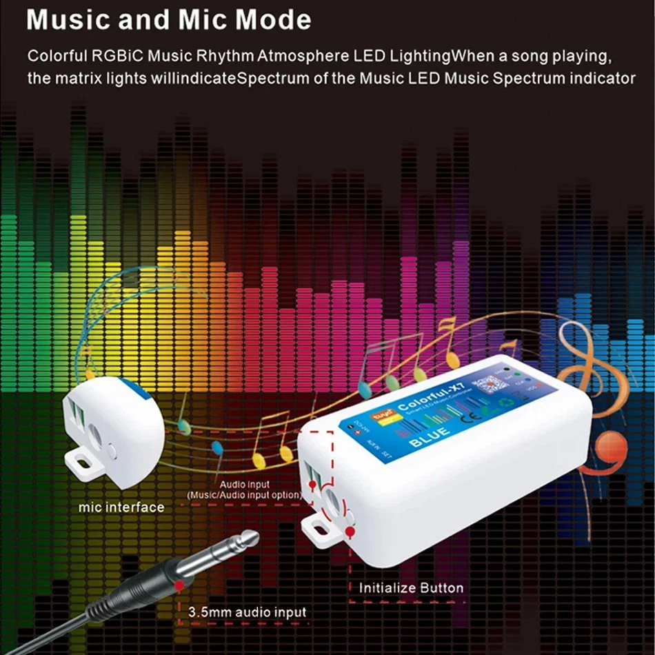 WS2812B Led Strip Controller WS2811 RGB 5-12V Addressable colorful-X7 Controller - Image 3 of 4