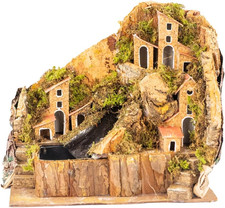 Borgo Con Ruscello per Presepe Con Case 20X14X20 Cm (7,87X5,51X7,87 Inch), Prodo
