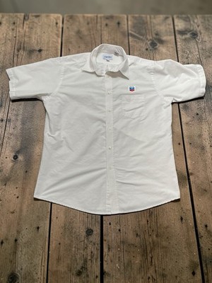 Affinity Apparel Chevron Employee Uniform Short Sleeve Button Up Shirt Size 17.5
