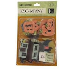 K Company Layered Accents Ghostly Greetings Pumpkins Halloween Card Making Tags