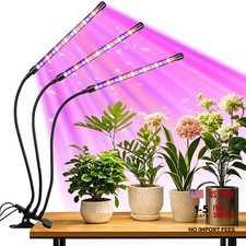 LED Plant Grow Light, Suitable for Indoor Plants, Full Spectrum 3 Head 1 Pack