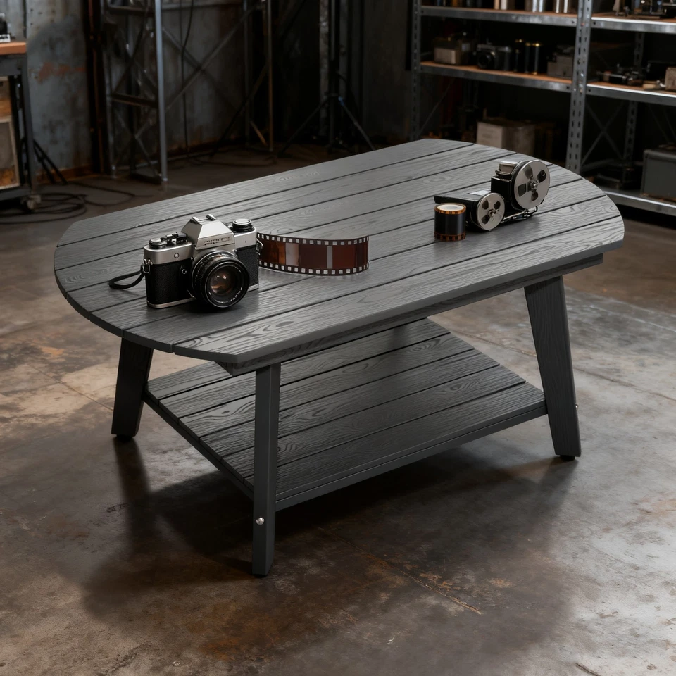  Coffee Tables with Storage Cabinet for Living Room，Small Farmhouse Coffee Table - Image 3 of 4