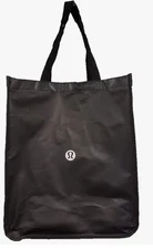 Lululemon Large Black And White Logo Reusable Shopping Bag New