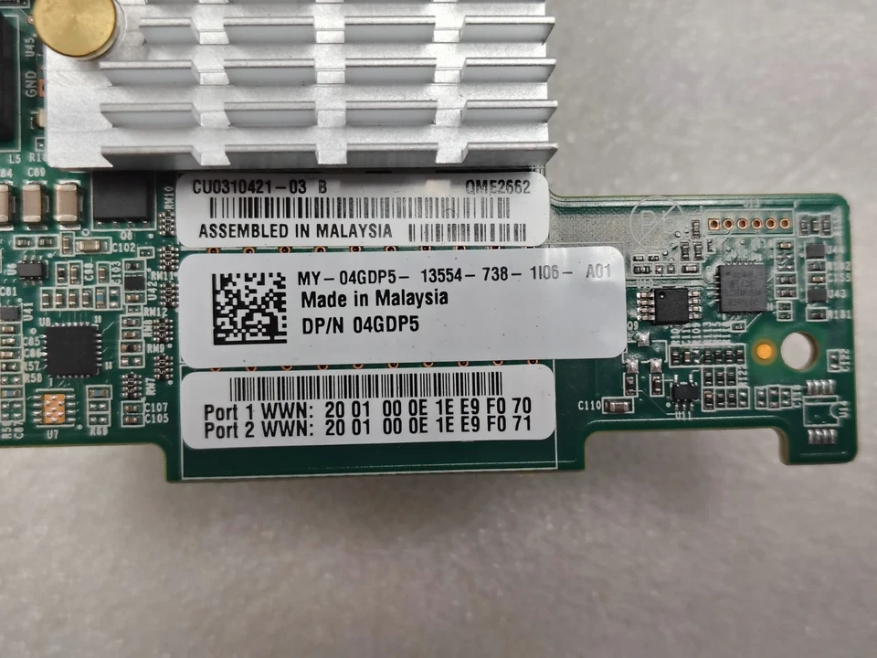 Dell QME2662 4GDP5 2-PORT 16GB Fibre Channel FC Blade Mezzanine Card - Image 2 of 3