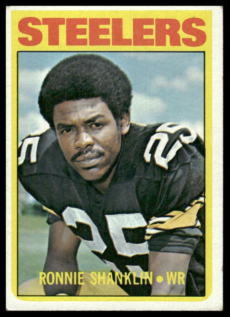 Ronnie Shanklin RC 1972 Topps #37 Pittsburgh Steelers