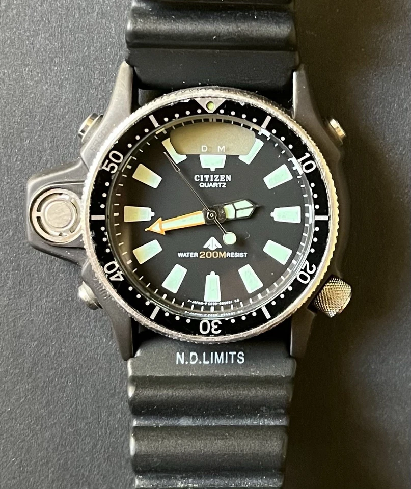 Citizen Promaster Aqualand C020 “Gun Metal”Modded Vintage 1/1986 All Working - Immagine 2 di 4