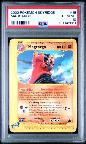 2003 POKEMON SKYRIDGE #18 MAGCARGO PSA 10