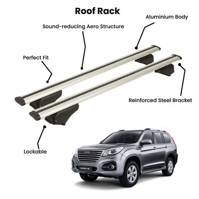 2 Pcs Silver Cross Bars for  GREAT WALL HOVER SUV 2015-