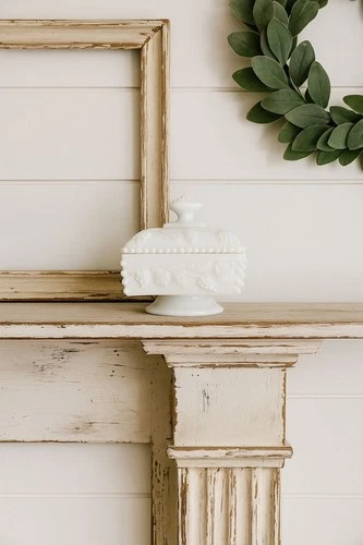 Vintage Milk Glass Grapevine Pedestal Dish w/ Lid Indiana Glass Candy Box