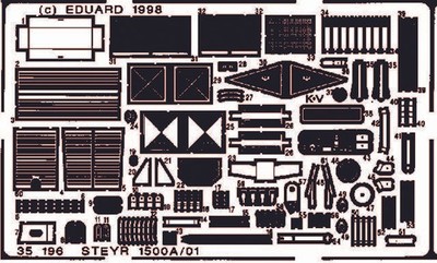 Eduard Accessories 35196 - 1:35 Steyer 1500A/01 Detailbausatz - Ätzsatz - Neu
