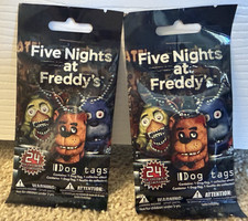 Lot of 2 Five Nights At Freddy's Dog Tags Necklace Mystery Pack Dog Tag Necklace
